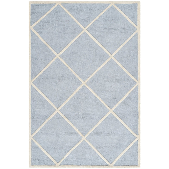 SAFAVIEH Cambridge CAM136A Light Blue / Ivory Rug Image 9