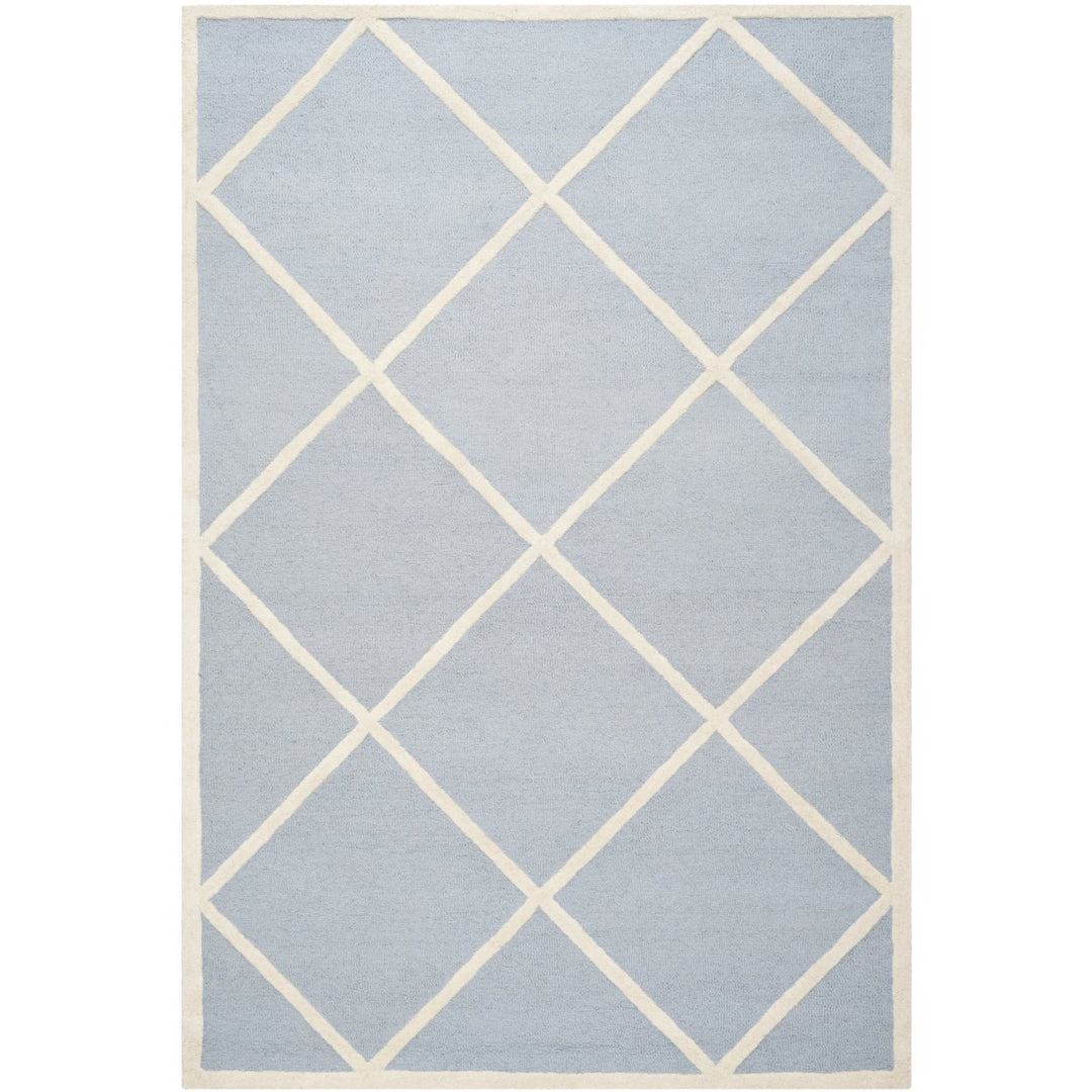 SAFAVIEH Cambridge CAM136A Light Blue / Ivory Rug Image 10