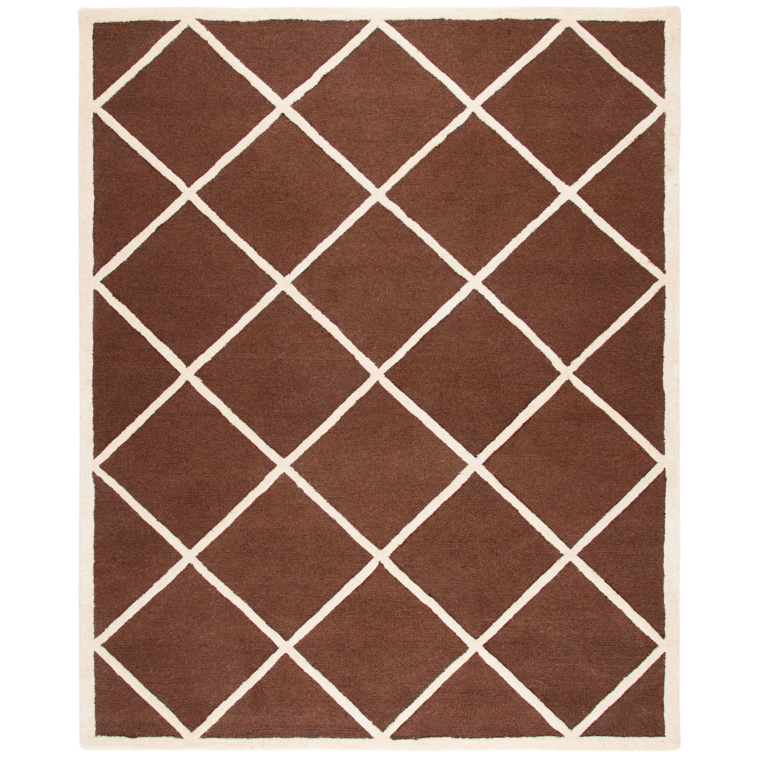 SAFAVIEH Cambridge CAM136H Dark Brown / Ivory Rug Image 1