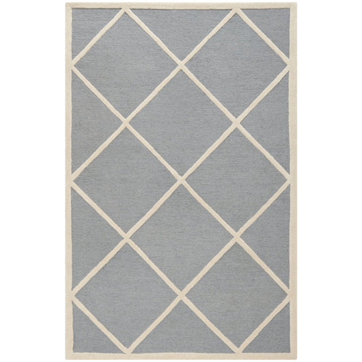 SAFAVIEH Cambridge CAM136D Handmade Silver /Ivory Rug Image 10