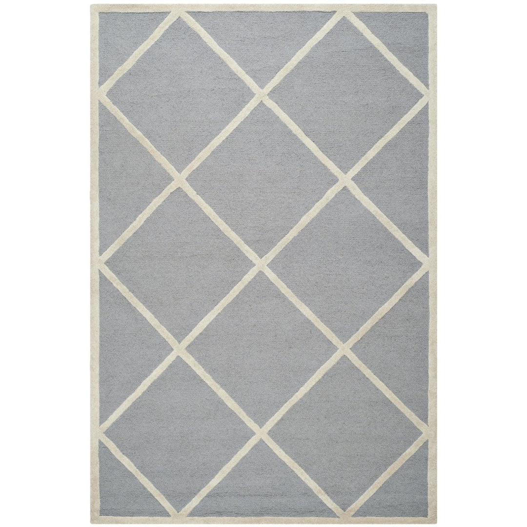 SAFAVIEH Cambridge CAM136D Handmade Silver /Ivory Rug Image 11