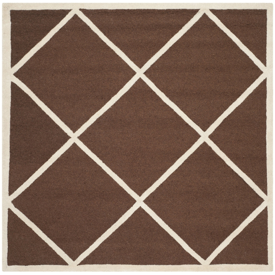 SAFAVIEH Cambridge CAM136H Dark Brown / Ivory Rug Image 6