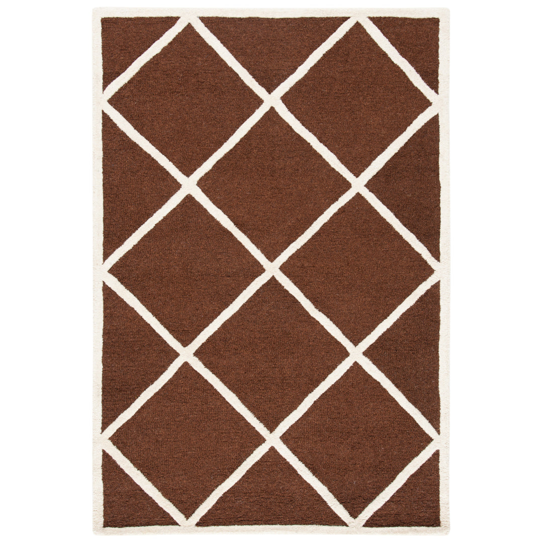 SAFAVIEH Cambridge CAM136H Dark Brown / Ivory Rug Image 9