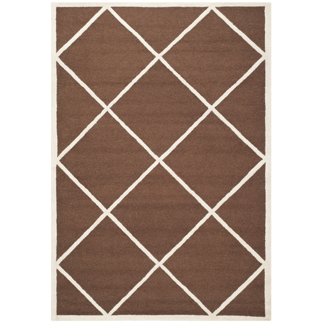 SAFAVIEH Cambridge CAM136H Dark Brown / Ivory Rug Image 10