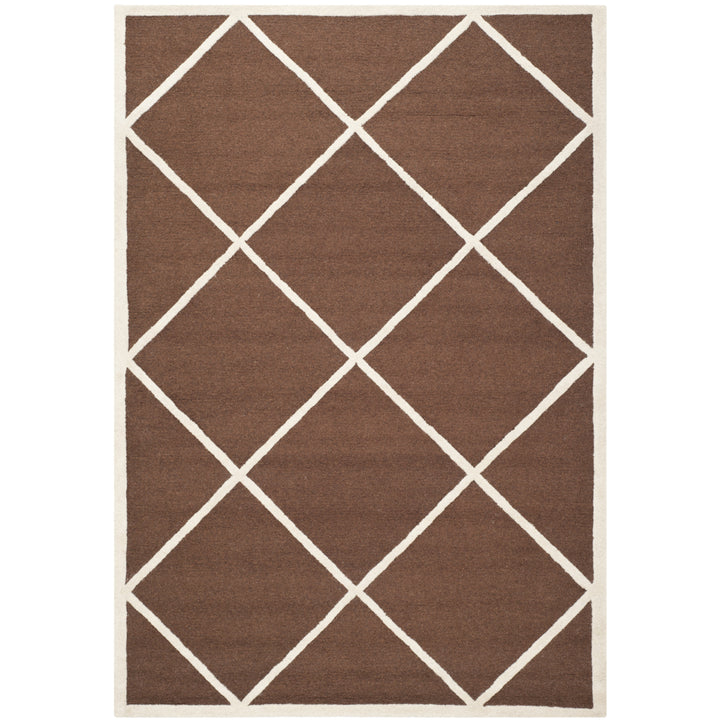 SAFAVIEH Cambridge CAM136H Dark Brown / Ivory Rug Image 10