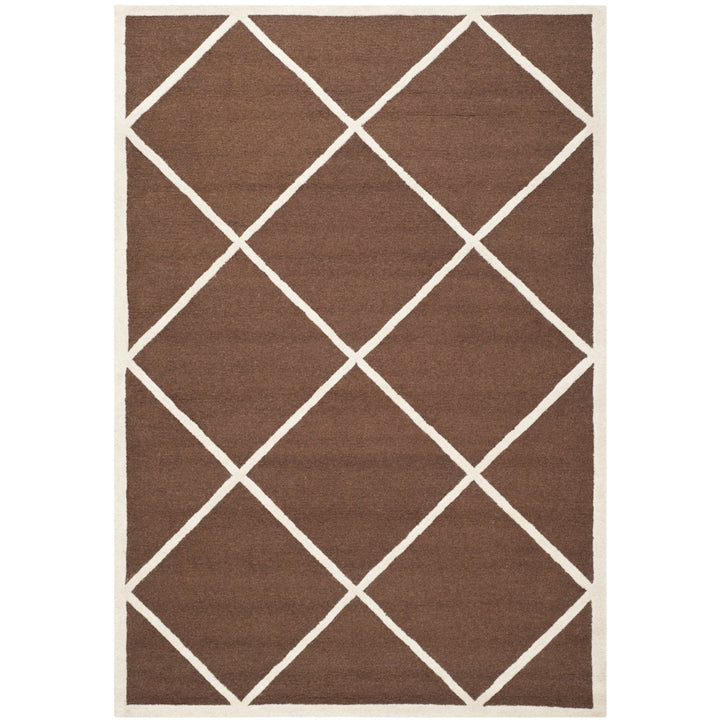 SAFAVIEH Cambridge CAM136H Dark Brown / Ivory Rug Image 1