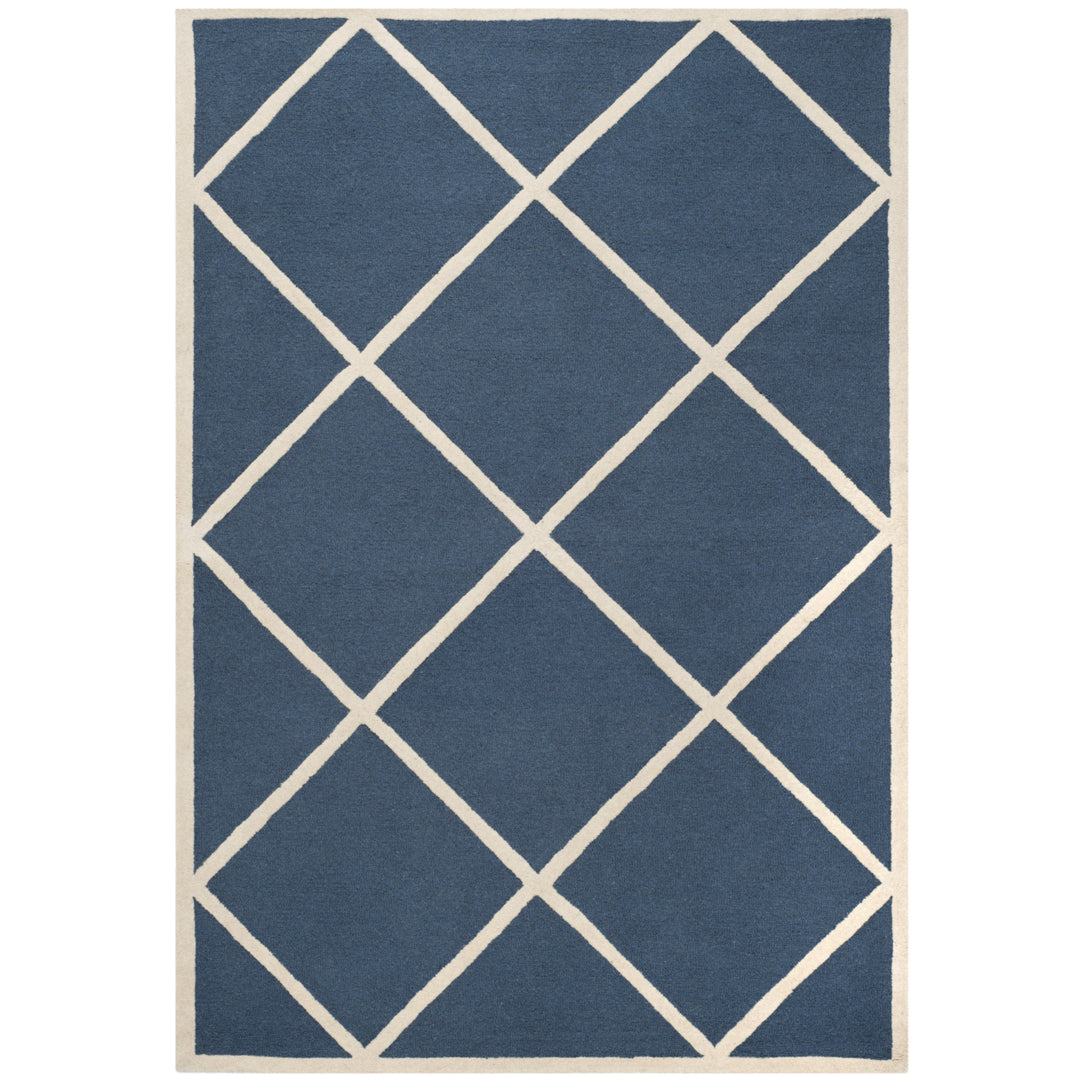 SAFAVIEH Cambridge CAM136G Handmade Navy / Ivory Rug Image 11