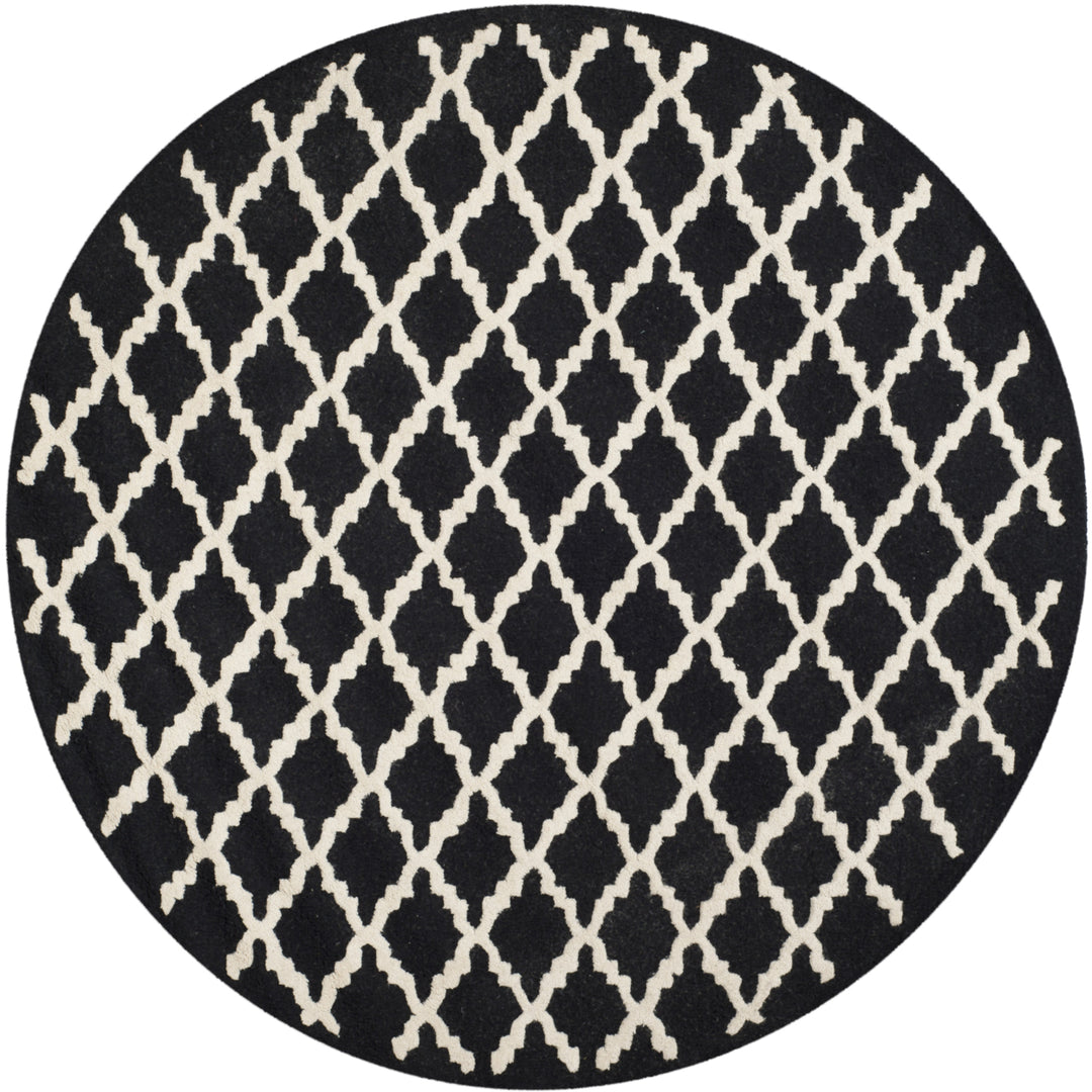 SAFAVIEH Cambridge CAM137E Handmade Black / Ivory Rug Image 4