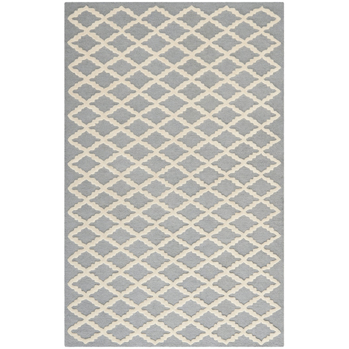 SAFAVIEH Cambridge CAM137D Handmade Silver /Ivory Rug Image 10