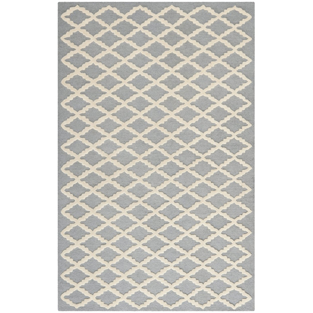 SAFAVIEH Cambridge CAM137D Handmade Silver /Ivory Rug Image 1