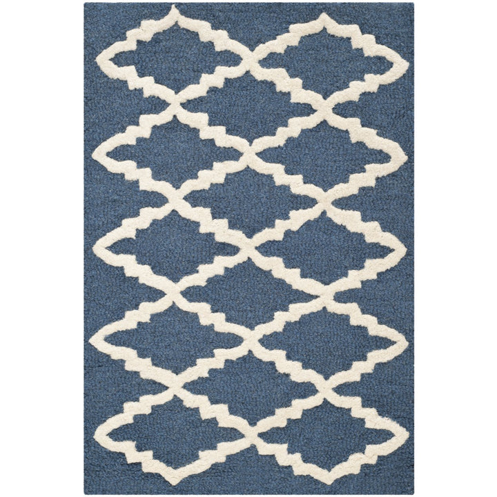 SAFAVIEH Cambridge CAM137G Handmade Navy / Ivory Rug Image 1