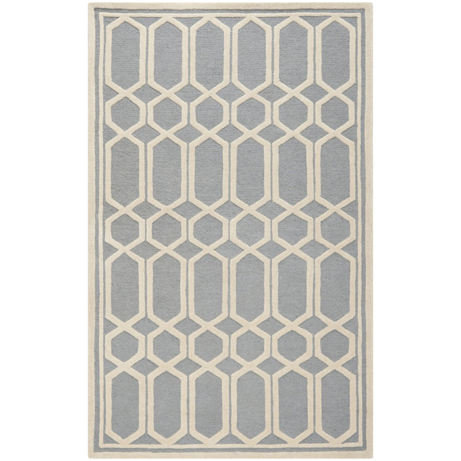 SAFAVIEH Cambridge CAM138D Handmade Silver /Ivory Rug Image 1