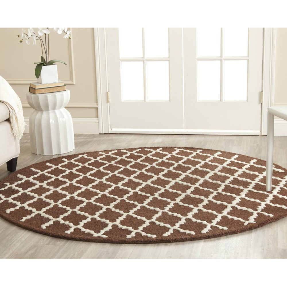 SAFAVIEH Cambridge CAM137H Dark Brown / Ivory Rug Image 2