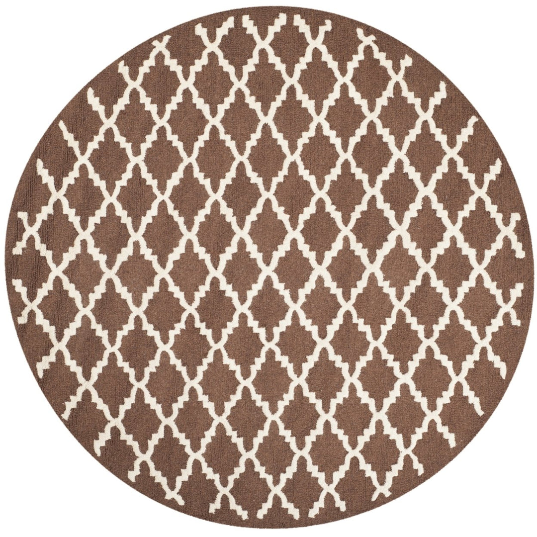 SAFAVIEH Cambridge CAM137H Dark Brown / Ivory Rug Image 1