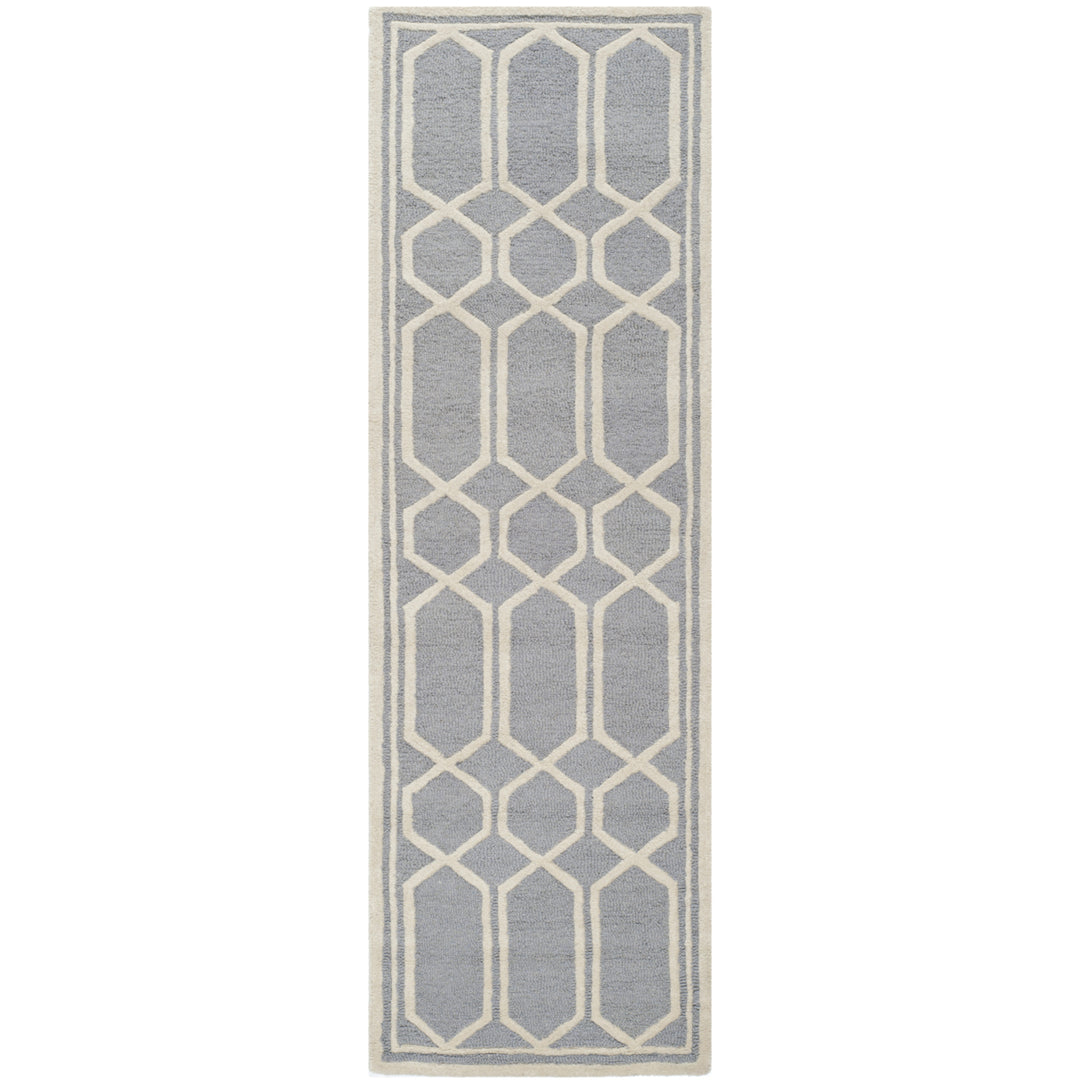 SAFAVIEH Cambridge CAM138D Handmade Silver /Ivory Rug Image 5