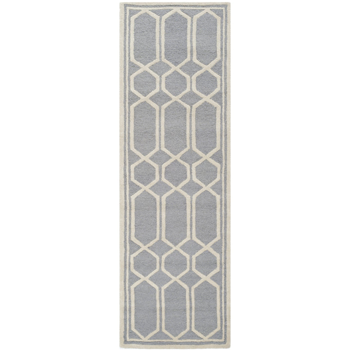 SAFAVIEH Cambridge CAM138D Handmade Silver /Ivory Rug Image 5