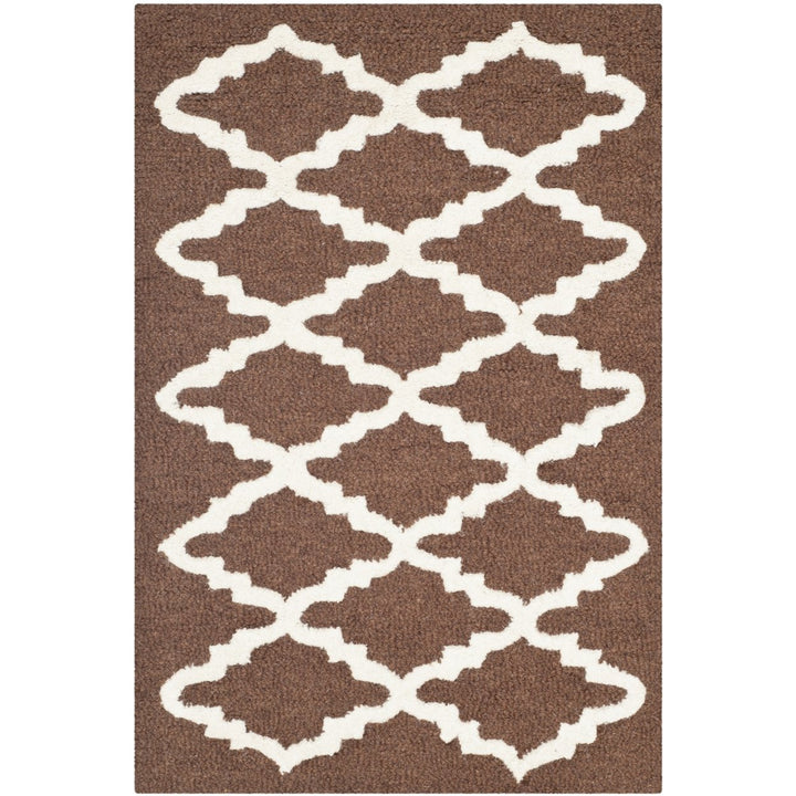 SAFAVIEH Cambridge CAM137H Dark Brown / Ivory Rug Image 8