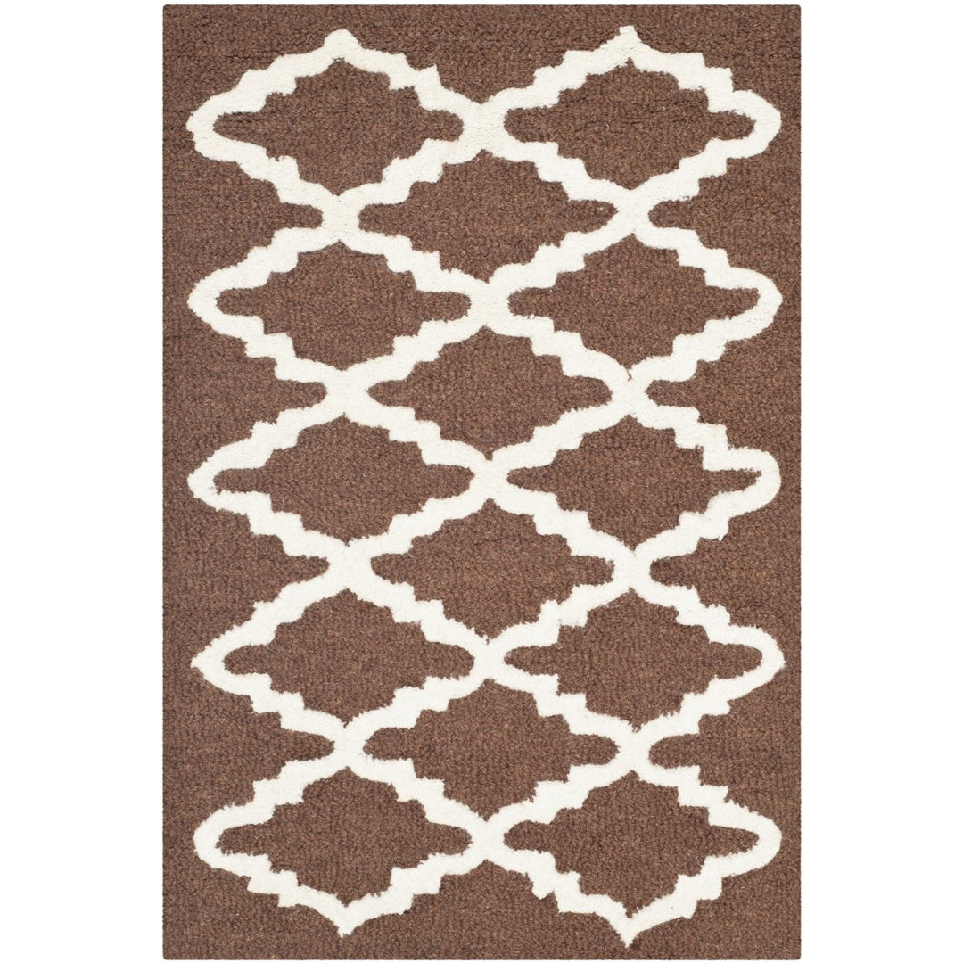 SAFAVIEH Cambridge CAM137H Dark Brown / Ivory Rug Image 1