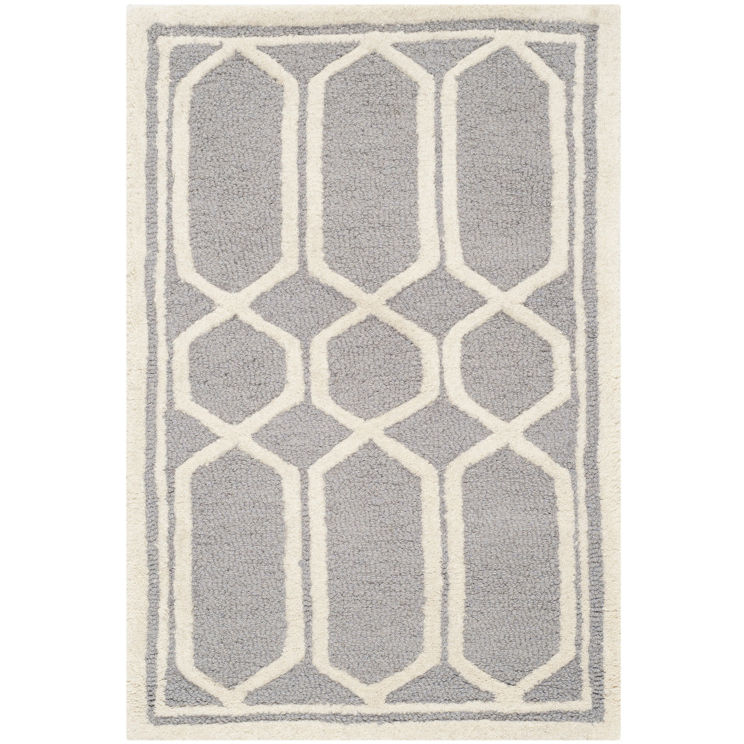 SAFAVIEH Cambridge CAM138D Handmade Silver /Ivory Rug Image 8