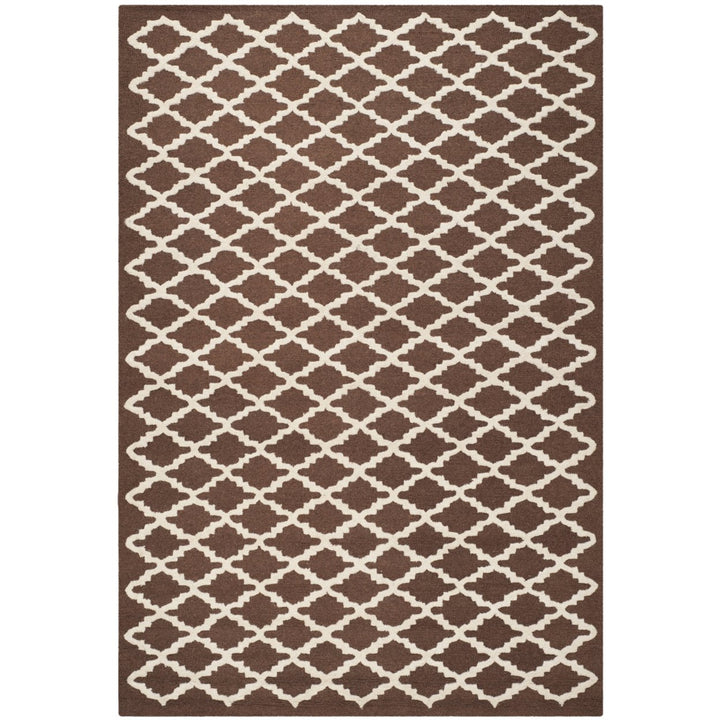 SAFAVIEH Cambridge CAM137H Dark Brown / Ivory Rug Image 9