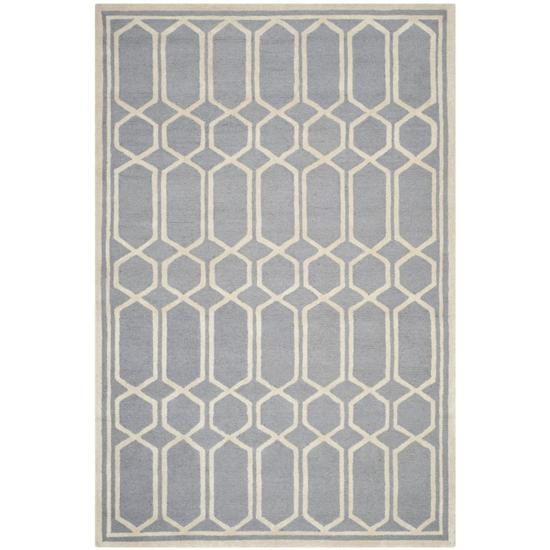 SAFAVIEH Cambridge CAM138D Handmade Silver /Ivory Rug Image 1