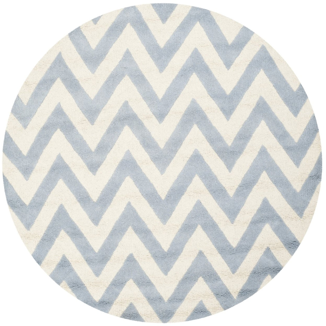 SAFAVIEH Cambridge CAM139A Light Blue / Ivory Rug Image 4