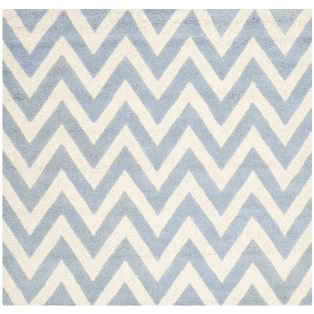 SAFAVIEH Cambridge CAM139A Light Blue / Ivory Rug Image 6