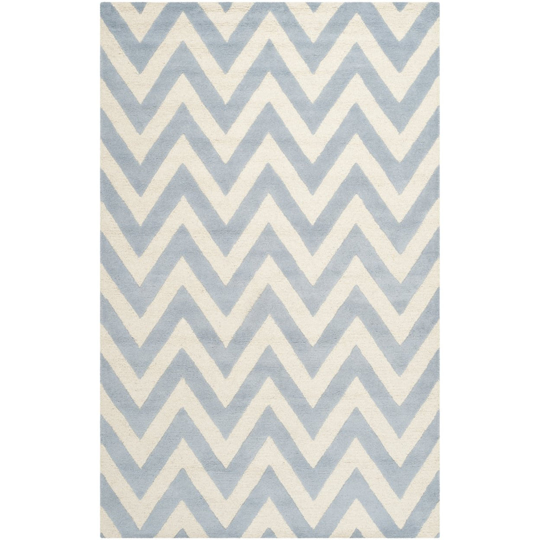 SAFAVIEH Cambridge CAM139A Light Blue / Ivory Rug Image 8