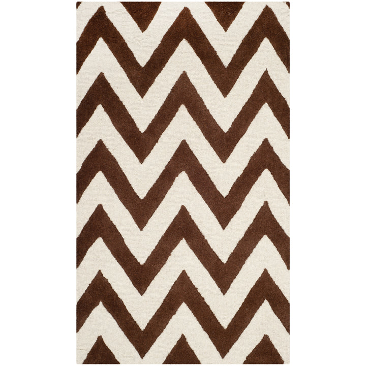 SAFAVIEH Cambridge CAM139H Dark Brown / Ivory Rug Image 8