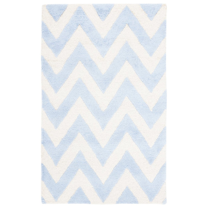 SAFAVIEH Cambridge CAM139A Light Blue / Ivory Rug Image 10