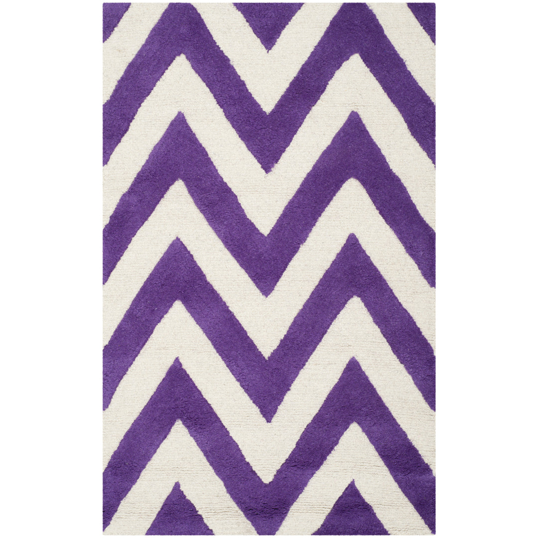 SAFAVIEH Cambridge CAM139K Handmade Purple /Ivory Rug Image 9