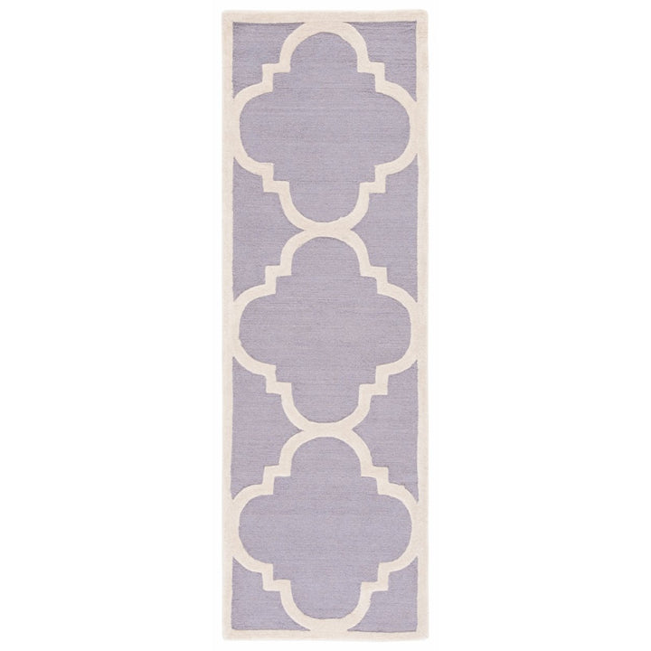 SAFAVIEH Cambridge CAM140D Handmade Silver /Ivory Rug Image 5