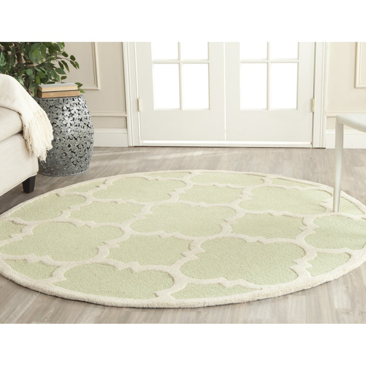 SAFAVIEH Cambridge CAM140B Light Green / Ivory Rug Image 10