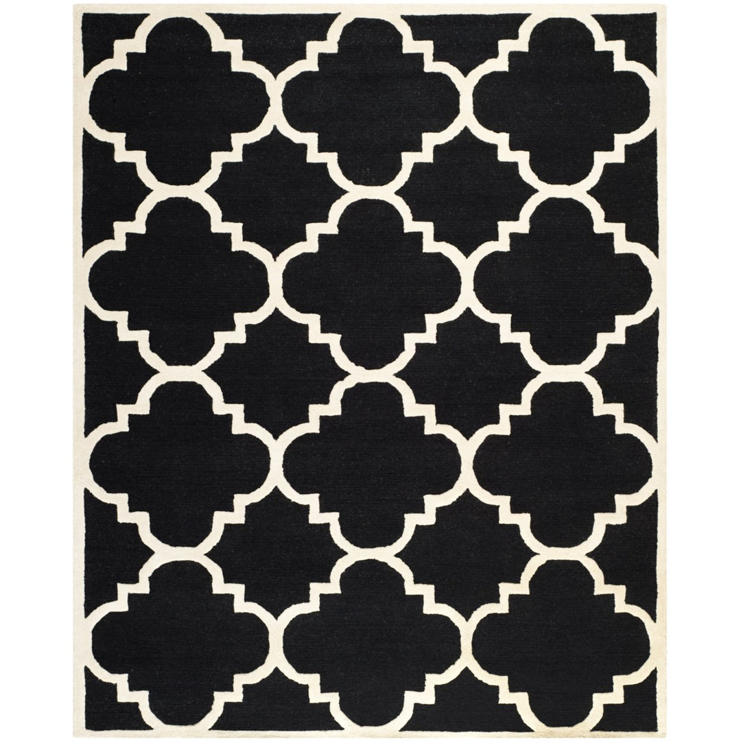 SAFAVIEH Cambridge CAM140E Handmade Black / Ivory Rug Image 1