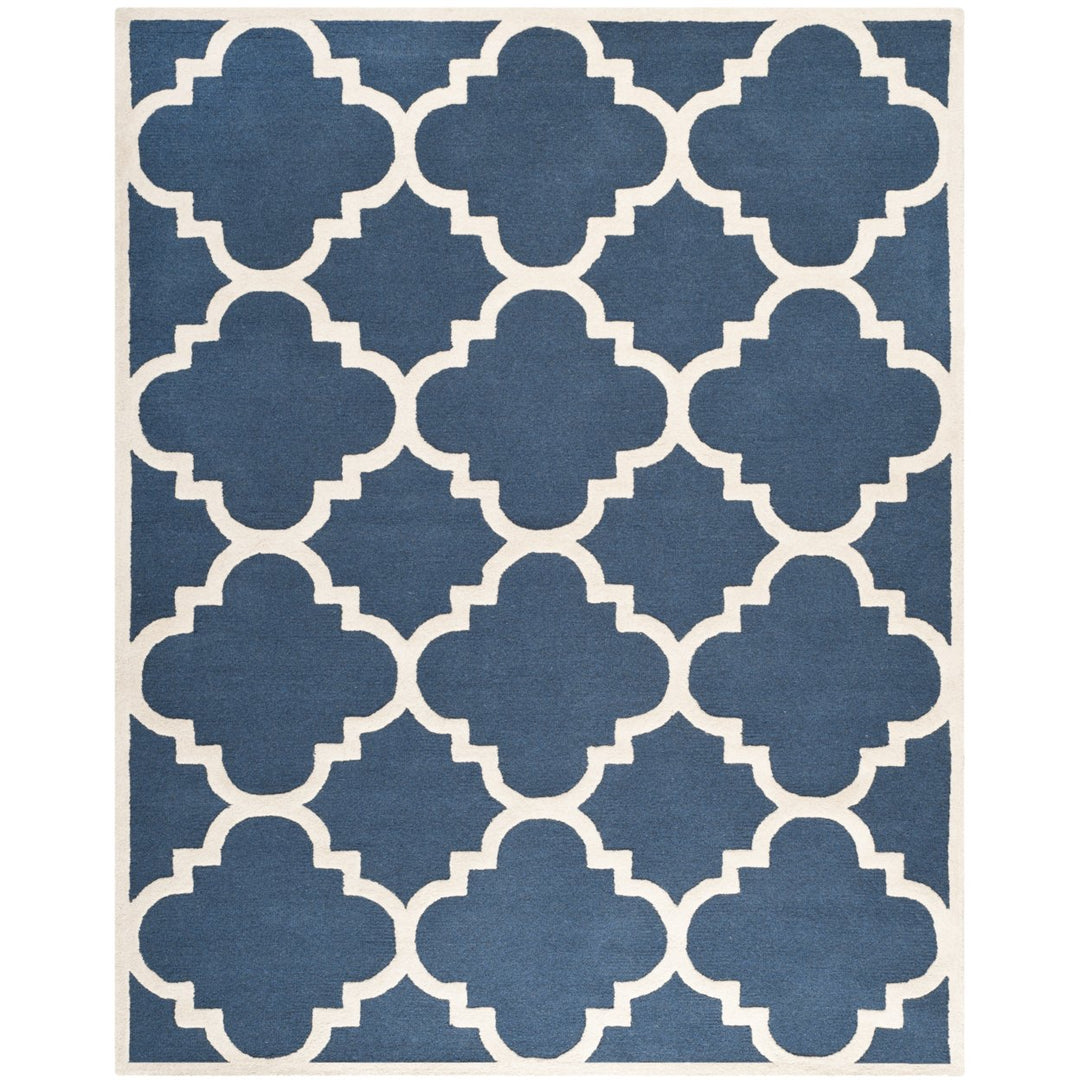 SAFAVIEH Cambridge CAM140G Handmade Navy / Ivory Rug Image 1