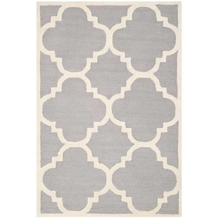 SAFAVIEH Cambridge CAM140D Handmade Silver /Ivory Rug Image 9