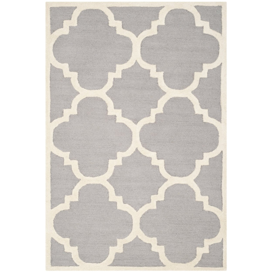 SAFAVIEH Cambridge CAM140D Handmade Silver /Ivory Rug Image 1