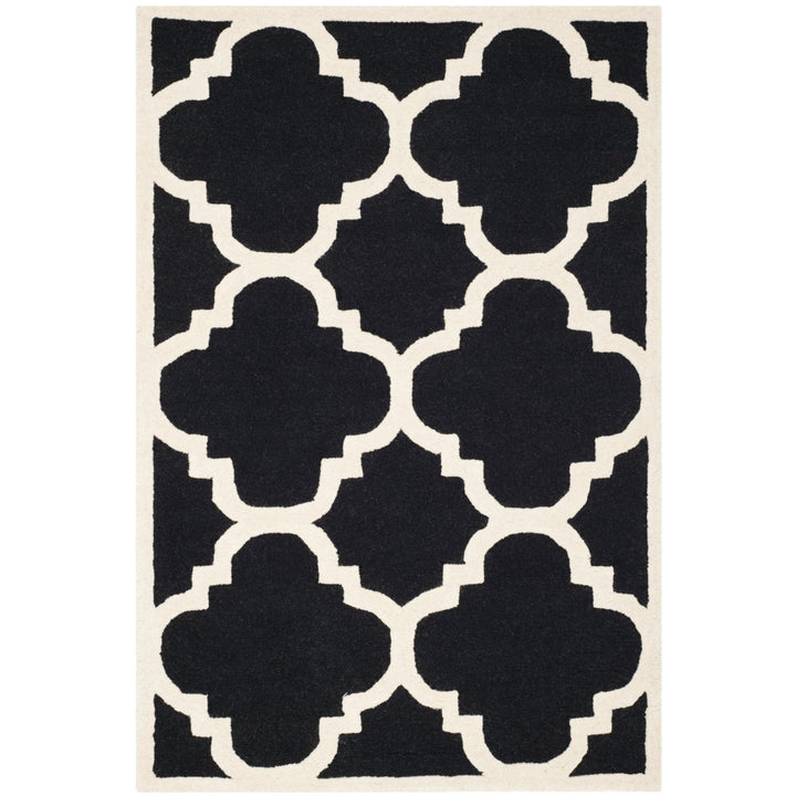 SAFAVIEH Cambridge CAM140E Handmade Black / Ivory Rug Image 5