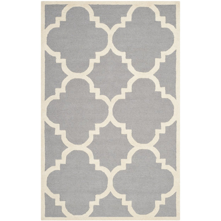 SAFAVIEH Cambridge CAM140D Handmade Silver /Ivory Rug Image 10