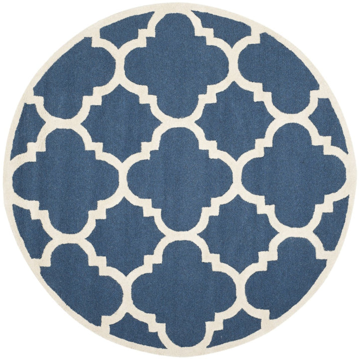 SAFAVIEH Cambridge CAM140G Handmade Navy / Ivory Rug Image 4