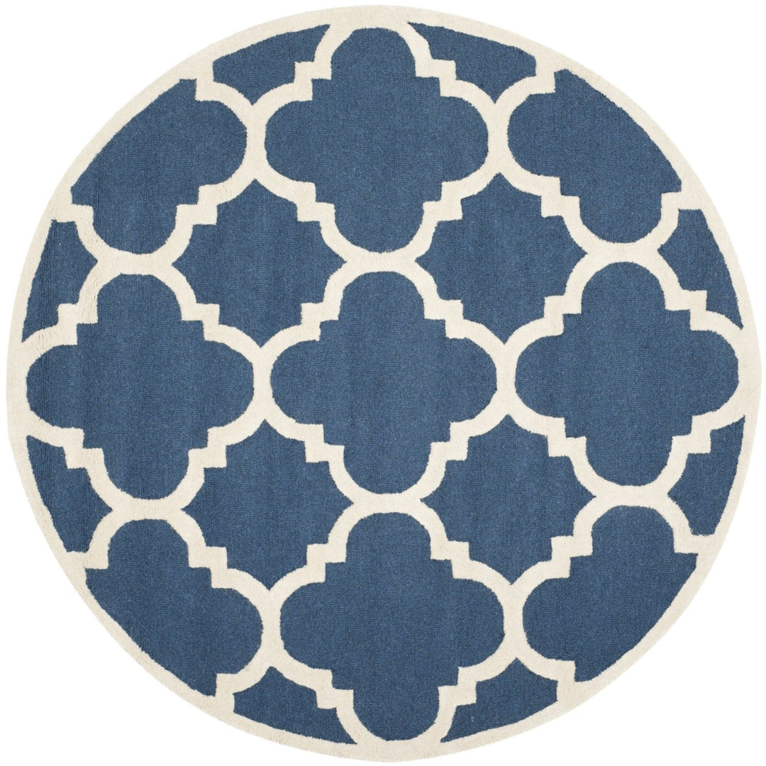 SAFAVIEH Cambridge CAM140G Handmade Navy / Ivory Rug Image 1