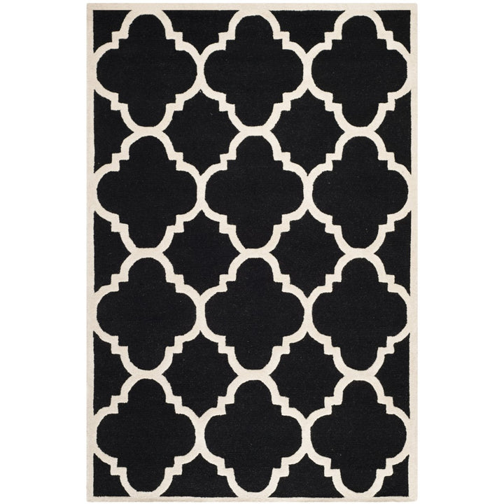 SAFAVIEH Cambridge CAM140E Handmade Black / Ivory Rug Image 7