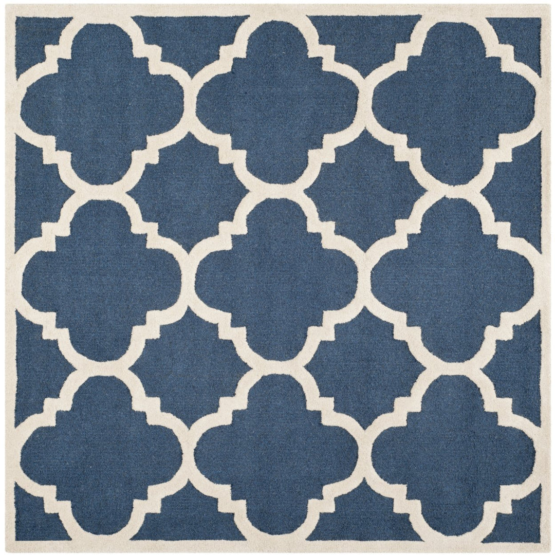 SAFAVIEH Cambridge CAM140G Handmade Navy / Ivory Rug Image 6