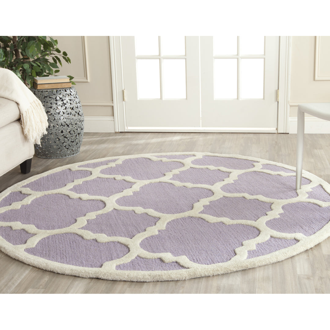 SAFAVIEH Cambridge CAM140C Lavender / Ivory Rug Image 10