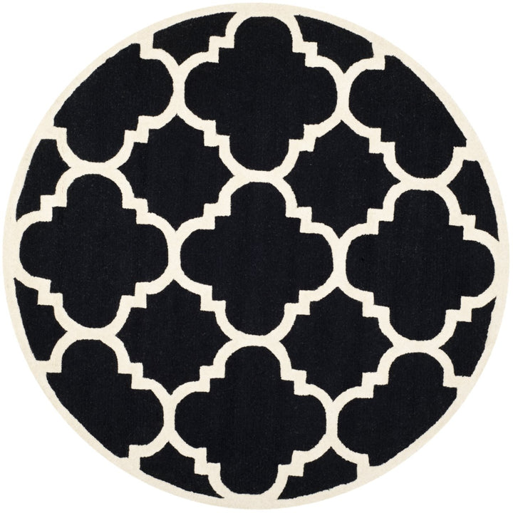 SAFAVIEH Cambridge CAM140E Handmade Black / Ivory Rug Image 8