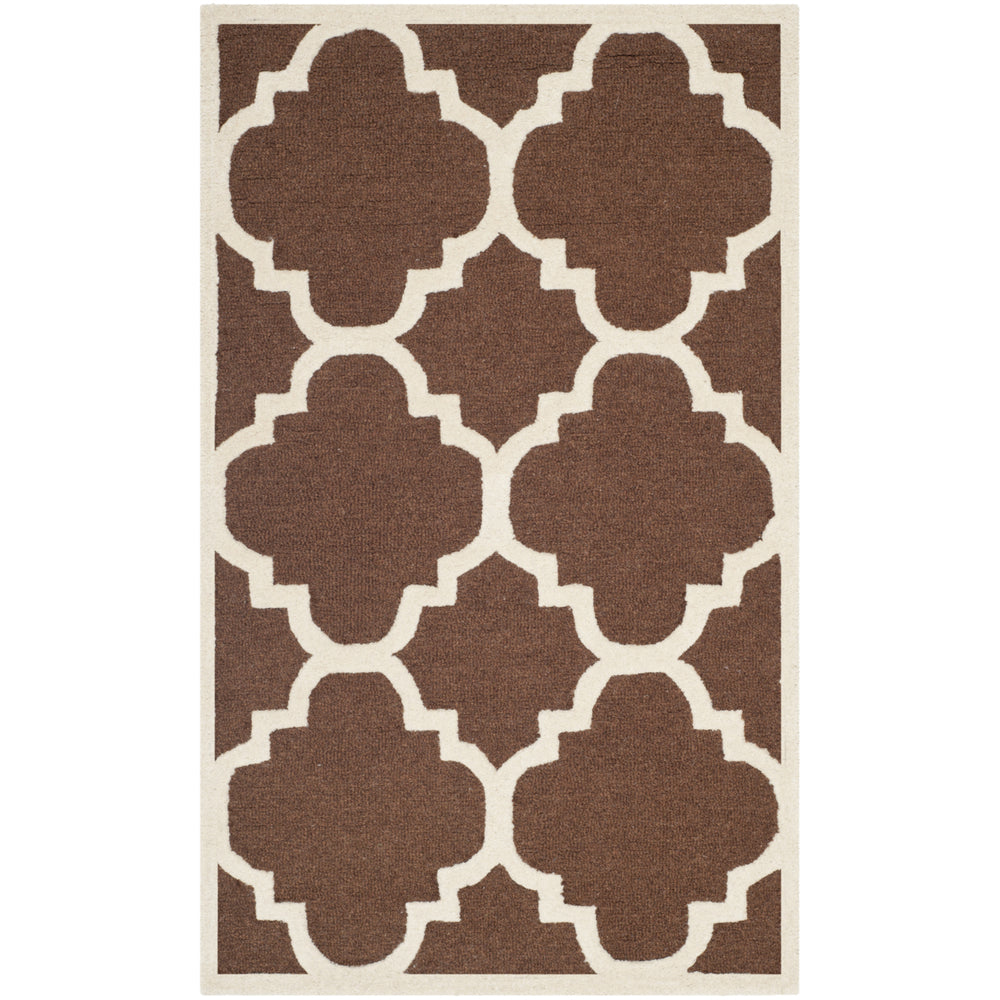 SAFAVIEH Cambridge CAM140H Dark Brown / Ivory Rug Image 2