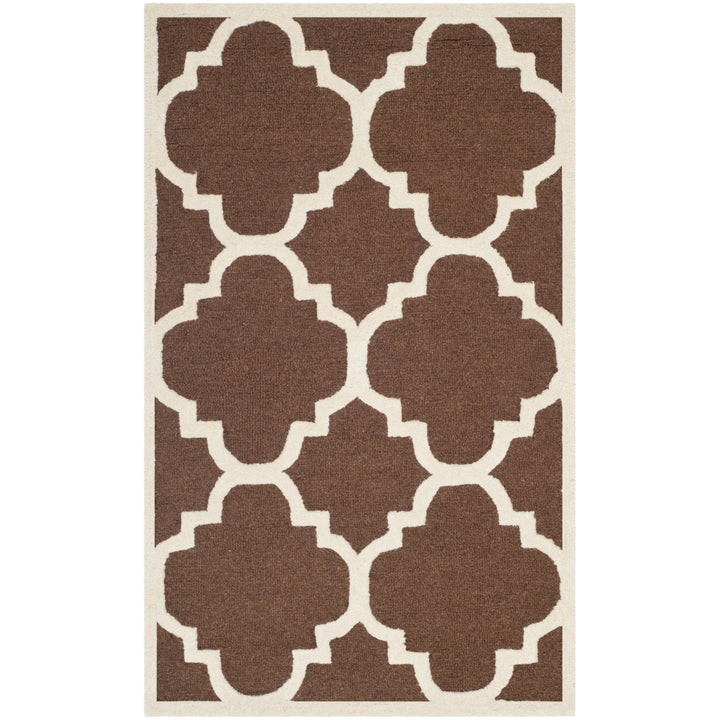 SAFAVIEH Cambridge CAM140H Dark Brown / Ivory Rug Image 2