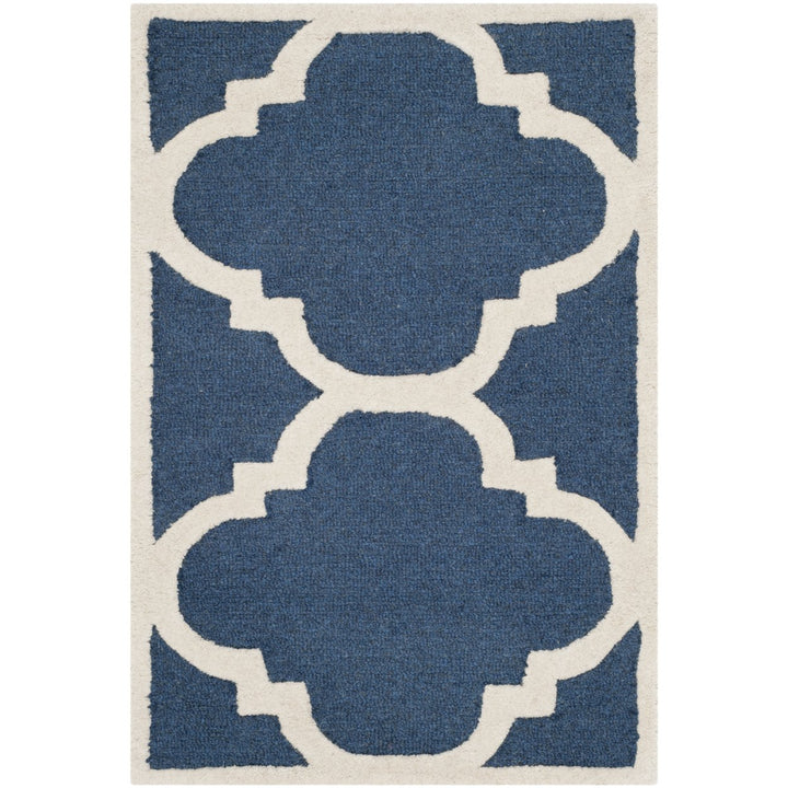 SAFAVIEH Cambridge CAM140G Handmade Navy / Ivory Rug Image 8