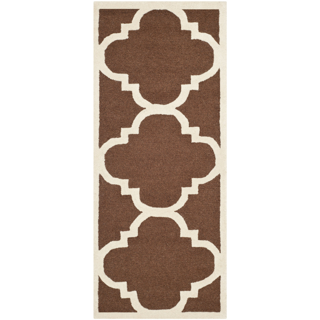 SAFAVIEH Cambridge CAM140H Dark Brown / Ivory Rug Image 3