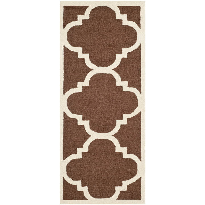 SAFAVIEH Cambridge CAM140H Dark Brown / Ivory Rug Image 3